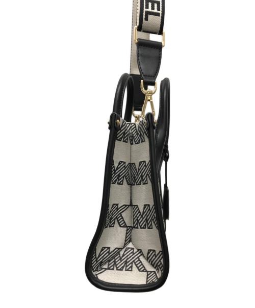 MICHAEL KORS（マイケル・コース）MICHAEL KORS (マイケル・コース) 2WAYショルダーバッグ ベージュ×ブラックの古着・服飾アイテム