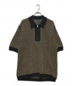 KITHキス）の古着「Nash Knit Polo」｜イエロー×ブラック