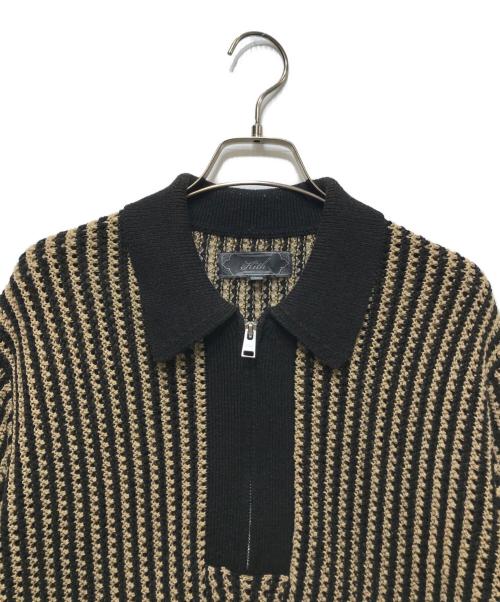 KITH（キス）KITH (キス) Nash Knit Polo イエロー×ブラック サイズ:Mの古着・服飾アイテム
