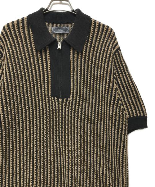 KITH（キス）KITH (キス) Nash Knit Polo イエロー×ブラック サイズ:Mの古着・服飾アイテム