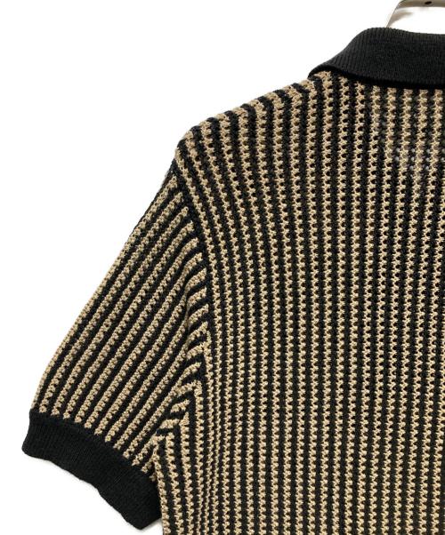 KITH（キス）KITH (キス) Nash Knit Polo イエロー×ブラック サイズ:Mの古着・服飾アイテム
