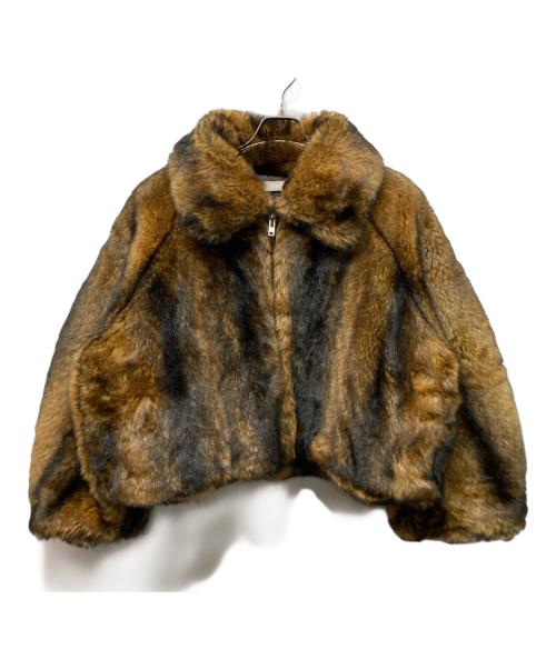 LEINWANDE（ラインヴァンド）LEINWANDE (ラインヴァンド) Mama's Faux-fur Jacket ブラウン サイズ:Fの古着・服飾アイテム