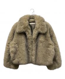 LEINWANDE（ラインヴァンド）の古着「Egg Fur Coat」｜ベージュ