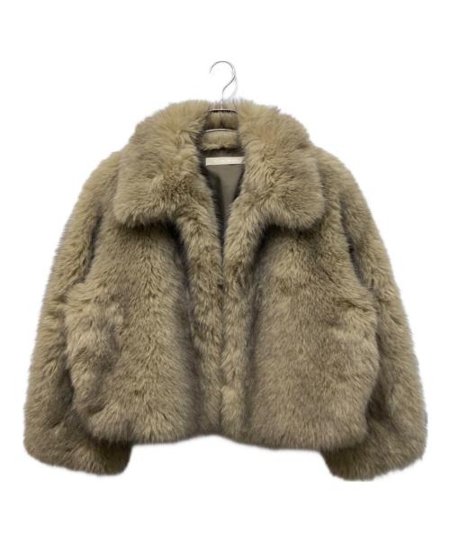 LEINWANDE（ラインヴァンド）LEINWANDE (ラインヴァンド) Egg Fur Coat ベージュ サイズ:freeの古着・服飾アイテム