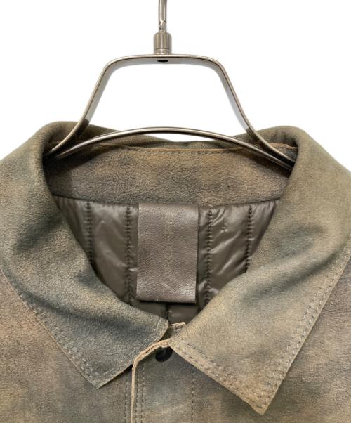 RUFFO（ルッフォ）RUFFO (ルッフォ) 中綿ラムレザージャケット カーキ サイズ:50の古着・服飾アイテム