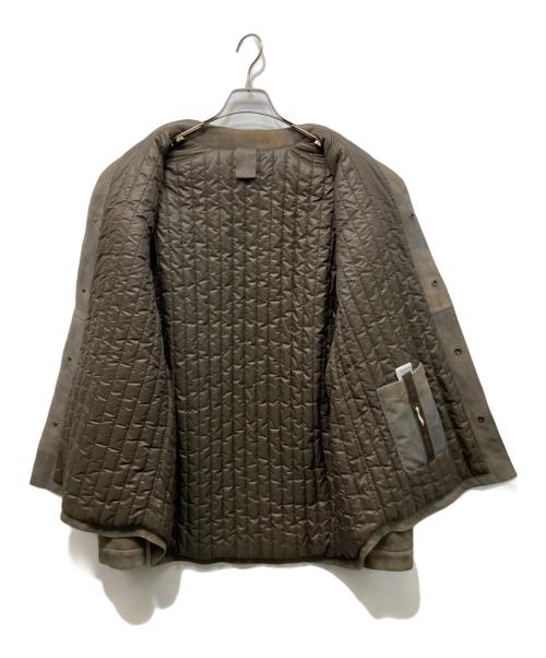 RUFFO（ルッフォ）RUFFO (ルッフォ) 中綿ラムレザージャケット カーキ サイズ:50の古着・服飾アイテム