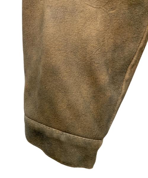 RUFFO（ルッフォ）RUFFO (ルッフォ) 中綿ラムレザージャケット カーキ サイズ:50の古着・服飾アイテム