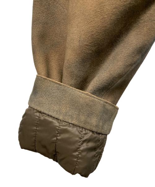 RUFFO（ルッフォ）RUFFO (ルッフォ) 中綿ラムレザージャケット カーキ サイズ:50の古着・服飾アイテム