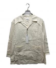 SUBLATIONS（サブレーションズ）の古着「シルクリネンパジャマシャツ」｜アイボリー