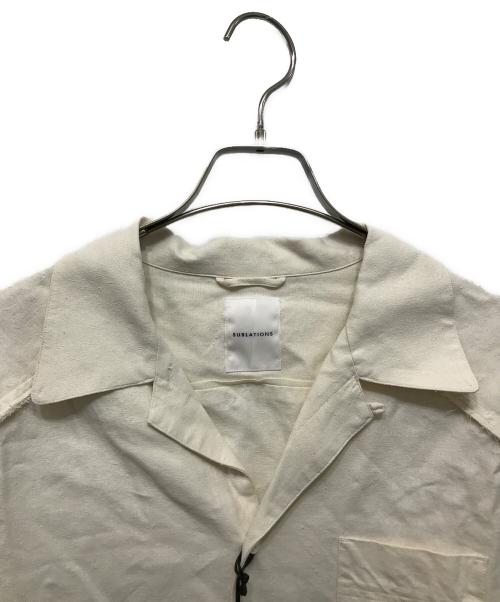 SUBLATIONS（サブレーションズ）SUBLATIONS (サブレーションズ) シルクリネンパジャマシャツ アイボリー サイズ:１ 未使用品の古着・服飾アイテム