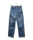 sodukスドーク）の古着「love books denim trousers」｜インディゴ