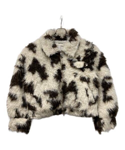 THE TOE（ザ・トゥー）THE TOE (ザ・トゥー) Breite Shaggy Jacket ブラウン×アイボリー サイズ:Mの古着・服飾アイテム