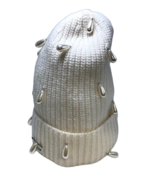 Kimhekim（キムヘキム）KIMHEKIM (キムヘキム) ニット帽 アイボリー サイズ:OSの古着・服飾アイテム