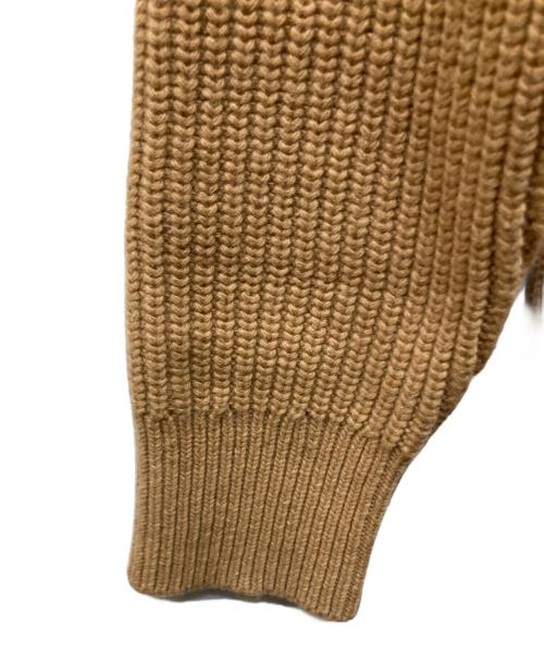 AMI Alexandre Mattiussi（アミアレクサンドルマテュッシ）AMI Alexandre Mattiussi (アミアレクサンドルマテュッシ) ブラウン ウール ラウンドカラー クロスステッチ セーター ブラウン サイズ:XSの古着・服飾アイテム