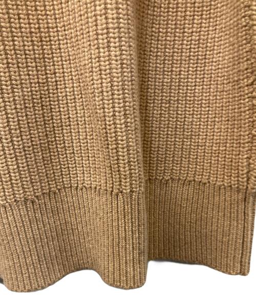 AMI Alexandre Mattiussi（アミアレクサンドルマテュッシ）AMI Alexandre Mattiussi (アミアレクサンドルマテュッシ) ブラウン ウール ラウンドカラー クロスステッチ セーター ブラウン サイズ:XSの古着・服飾アイテム