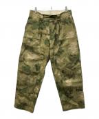 Diaspora Skateboardsディアスポラスケートボードズ）の古着「Double Knee Comfortable Trousers」｜グリーン