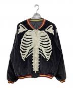 KAPITALキャピタル）の古着「BONE Embroidery Souvenir Jacket」｜ブラック