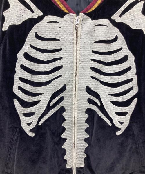KAPITAL（キャピタル）KAPITAL (キャピタル) BONE Embroidery Souvenir Jacket ブラック サイズ:5の古着・服飾アイテム