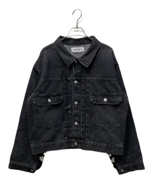 DISCOVERED（ディスカバード）DISCOVERED (ディスカバード) CROCHET DENIM BLOUSON ブラック サイズ:1の古着・服飾アイテム