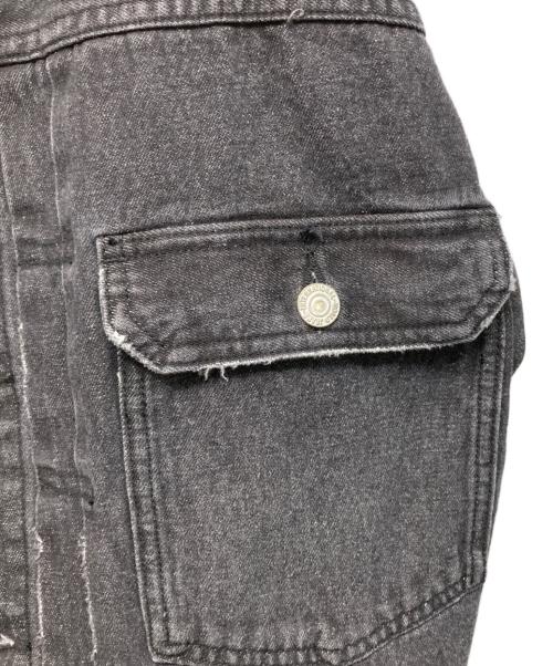 DISCOVERED（ディスカバード）DISCOVERED (ディスカバード) CROCHET DENIM BLOUSON ブラック サイズ:1の古着・服飾アイテム