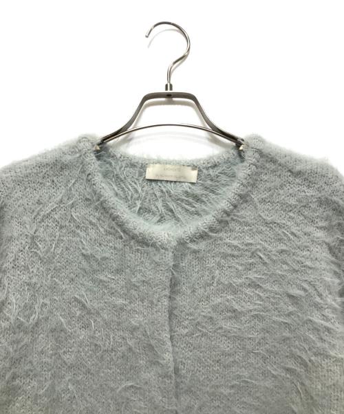 AMOMENTO（アモーメント）AMOMENTO (アモーメント) シャギーカーディガン ブルー サイズ:実寸参照の古着・服飾アイテム
