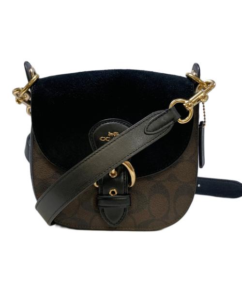 COACH（コーチ）COACH (コーチ) クリオ ショルダーバッグ ブラック×ブラウンの古着・服飾アイテム