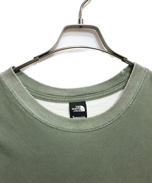 THE NORTH FACE（ザ ノース フェイス）THE NORTH FACE (ザ ノース フェイス) Supreme (シュプリーム) PIGMENT PRINTED TEE カーキ サイズ:XLの古着・服飾アイテム