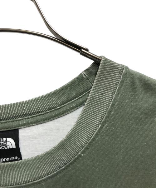 THE NORTH FACE（ザ ノース フェイス）THE NORTH FACE (ザ ノース フェイス) Supreme (シュプリーム) PIGMENT PRINTED TEE カーキ サイズ:XLの古着・服飾アイテム
