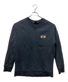 maison kitsune（メゾンキツネ）の古着「ダブルフォックスヘッド スウェットシャツ」｜ブラック