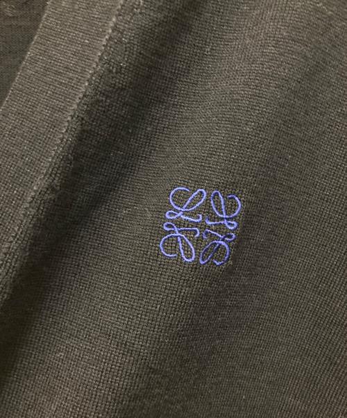 LOEWE（ロエベ）LOEWE (ロエベ) アナグラム刺繍カーディガン ブラック サイズ:Mの古着・服飾アイテム