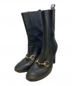 GUCCIグッチ）の古着「ホースビットサイドゴアアンクルブーツ」｜ブラック