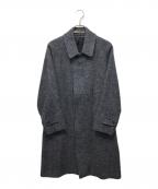 BONCOURAボンクラ）の古着「hand wovenツイードステンカラーコート」｜グレー