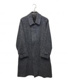 BONCOURA（ボンクラ）の古着「hand wovenツイードステンカラーコート」｜グレー