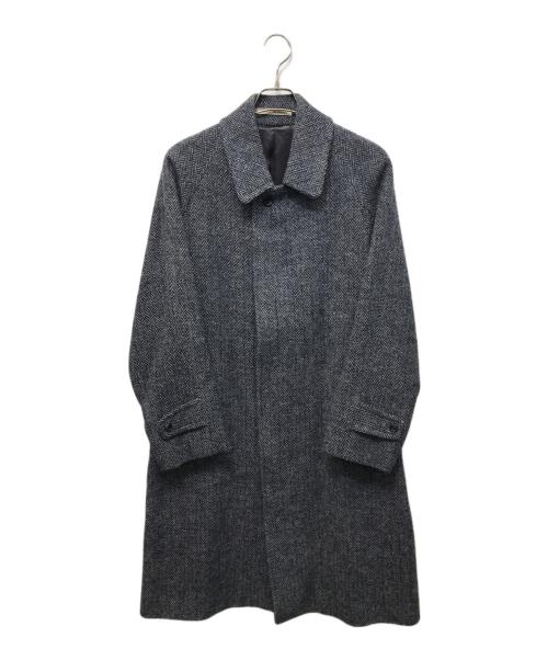 BONCOURA（ボンクラ）BONCOURA (ボンクラ) hand wovenツイードステンカラーコート グレー サイズ:36の古着・服飾アイテム