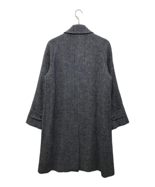 BONCOURA（ボンクラ）BONCOURA (ボンクラ) hand wovenツイードステンカラーコート グレー サイズ:36の古着・服飾アイテム