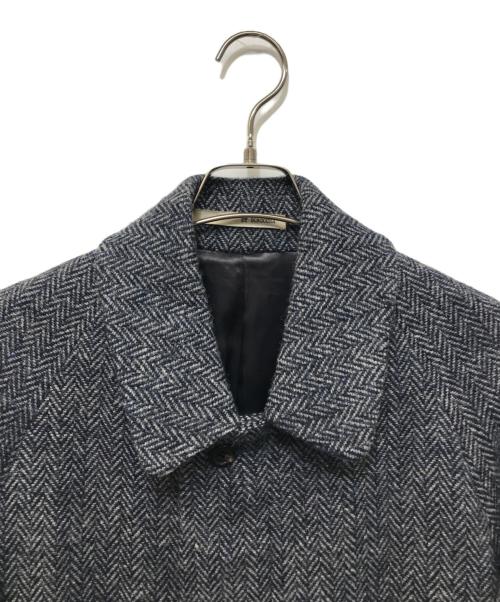 BONCOURA（ボンクラ）BONCOURA (ボンクラ) hand wovenツイードステンカラーコート グレー サイズ:36の古着・服飾アイテム