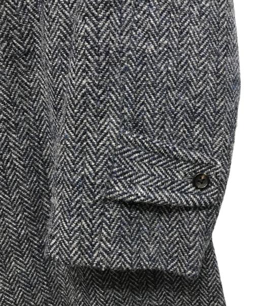 BONCOURA（ボンクラ）BONCOURA (ボンクラ) hand wovenツイードステンカラーコート グレー サイズ:36の古着・服飾アイテム