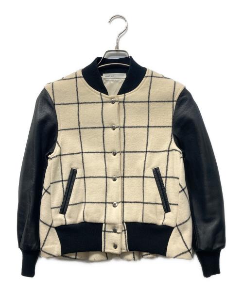 sacai luck（サカイラック）sacai luck (サカイラック) チェックスタジャン ホワイト×ブラック サイズ:１の古着・服飾アイテム