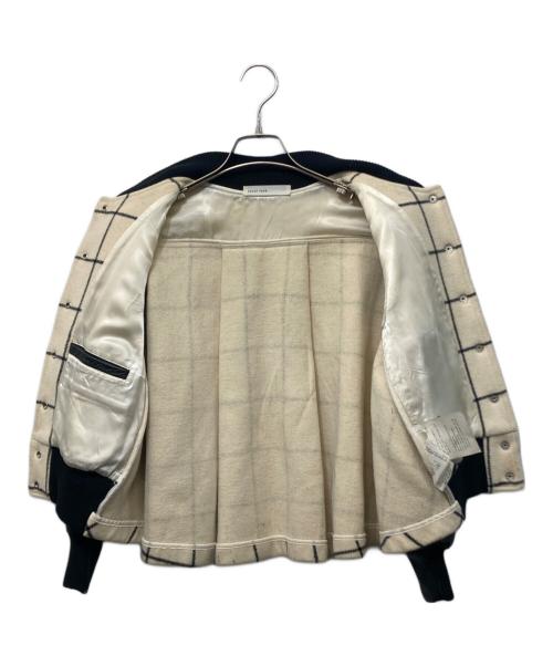 sacai luck（サカイラック）sacai luck (サカイラック) チェックスタジャン ホワイト×ブラック サイズ:１の古着・服飾アイテム