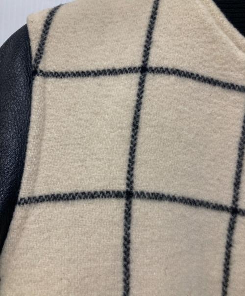 sacai luck（サカイラック）sacai luck (サカイラック) チェックスタジャン ホワイト×ブラック サイズ:１の古着・服飾アイテム