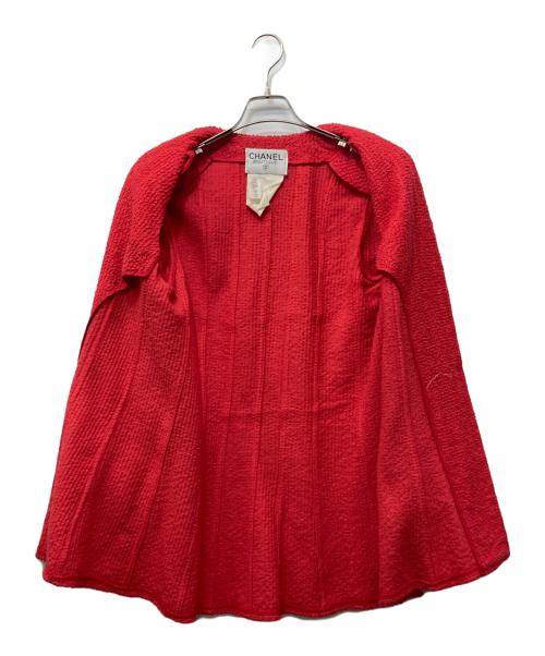 CHANEL（シャネル）CHANEL (シャネル) ココ釦ノーカラージャケット ピンク サイズ:不明の古着・服飾アイテム