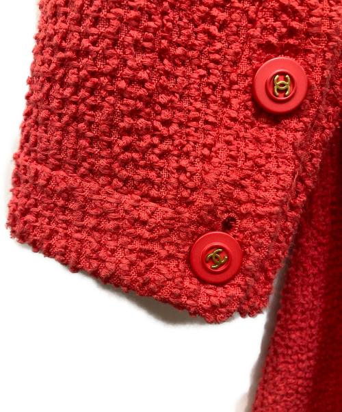 CHANEL（シャネル）CHANEL (シャネル) ココ釦ノーカラージャケット ピンク サイズ:不明の古着・服飾アイテム
