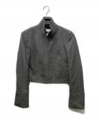 Ferragamoフェラガモ）の古着「ウールショートジップジャケット」｜グレー