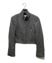 Ferragamo（フェラガモ）の古着「ウールショートジップジャケット」｜グレー