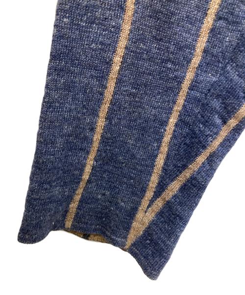 LARDINI（ラルディーニ）LARDINI (ラルディーニ) ストライプニットジャケッ ネイビー サイズ:SIZE Lの古着・服飾アイテム