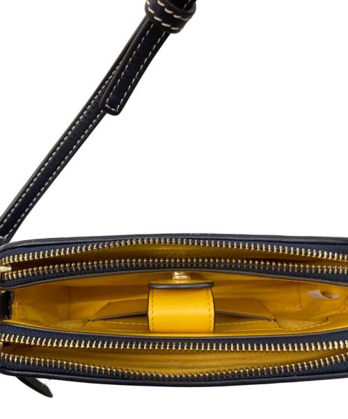 TORY BURCH（トリーバーチ）TORY BURCH (トリーバーチ) モノグラムジャガードカメラバッグ ベージュ×ネイビーの古着・服飾アイテム