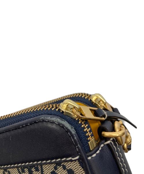 TORY BURCH（トリーバーチ）TORY BURCH (トリーバーチ) モノグラムジャガードカメラバッグ ベージュ×ネイビーの古着・服飾アイテム