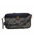 TORY BURCH（トリーバーチ）の古着「モノグラムジャガードカメラバッグ」｜ベージュ×ネイビー