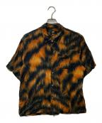 stussyステューシー）の古着「Fur Print shirt」｜ブラック