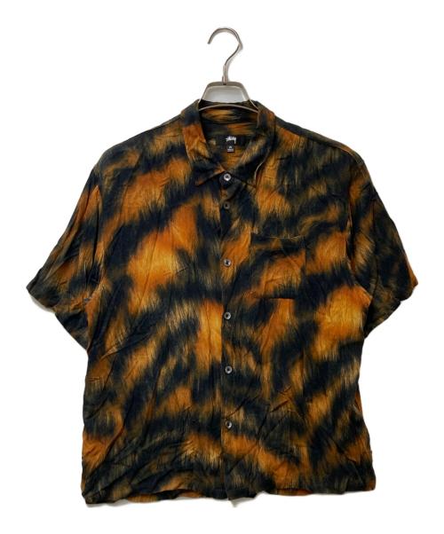 stussy（ステューシー）stussy (ステューシー) Fur Print shirt ブラック サイズ:Mの古着・服飾アイテム